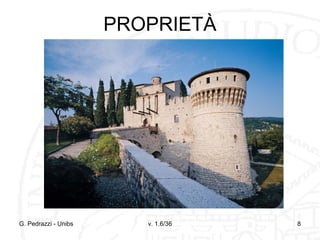 PROPRIETÀ

G. Pedrazzi - Unibs

v. 1.6/36

8

 