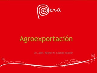 Agroexportación
Lic. Adm. Regner N. Castillo Salazar
 