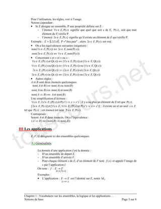 6
A * ( %
• ! & & & &'
4 & & +∈∀ ' +
& & *& ' %
4 & & +∈∃ ' - & & *& ' %
,- { }0/6= B7B= ) +∈∃ * %
• 5 & * * + &
++++
++++
∈∀⇔∈∃
∈∃⇔∈∀
• " $ " $
+C++++C++
+C++++C++
+C++++C++
+C++++C++
∈∃∈∃⇔∈∃
∈∃∈∃∈∃
∈∀∈∀⇐∈∀
∈∀∈∀⇔∈∀
• A
-& & %
++
+++
+++
⇔
⇔
⇔
; ' &
??+++? =∈∀∈∀ @ & & + %
D??+++?ED+E =∈∀∈∀∈∃ - ∈
+ & & & +F ∈∃ %
&
! -& & % 5 & *
++++ ⇔
& %
G& & &
& &
4 : & %
4 : *& %
4 & & & & & + &
%
5
+
→
,-
• → & & 2
touscours.net
 