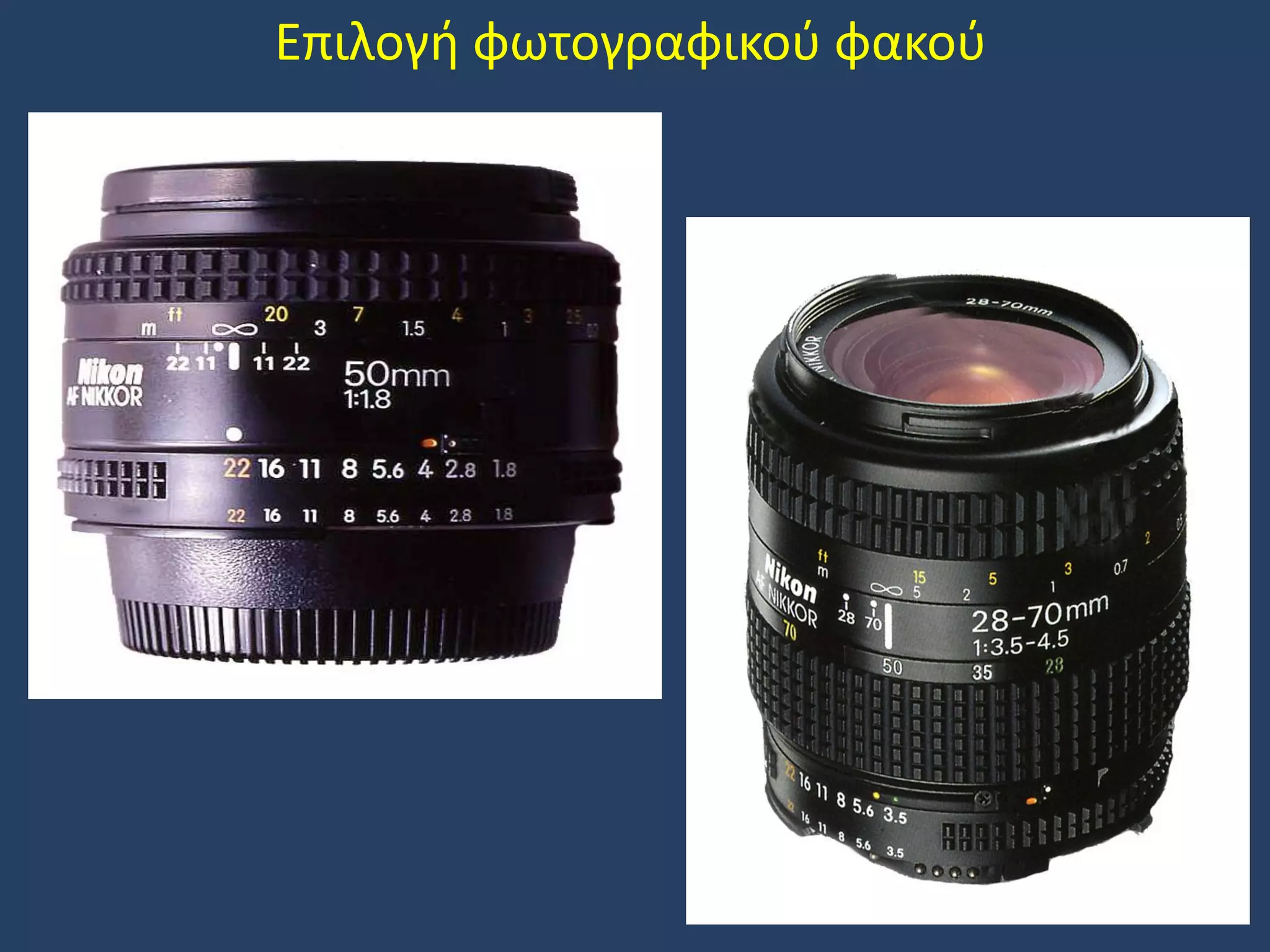 Επιλογή φωτογραφικού φακού

 