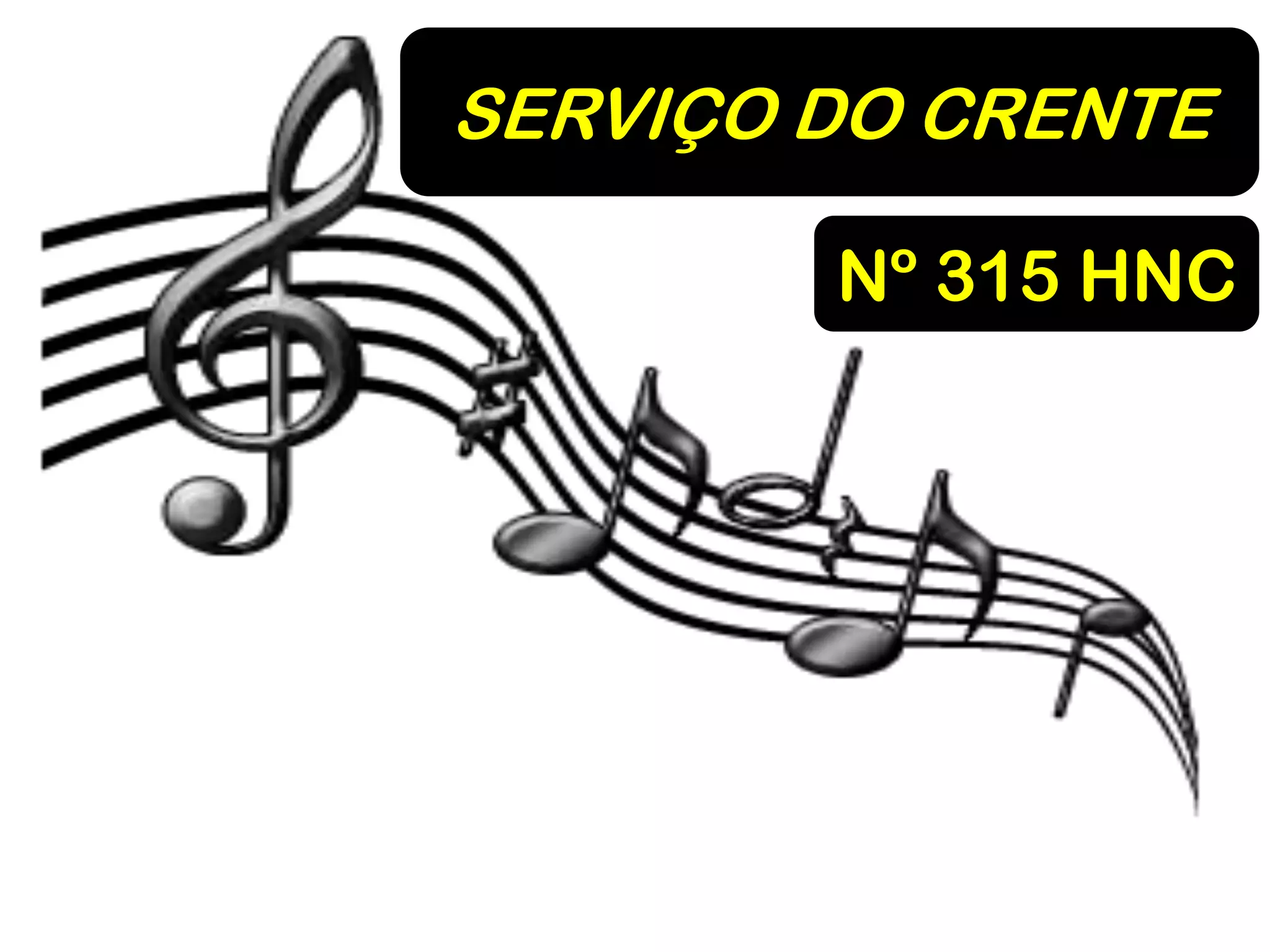 SERVIÇO DO CRENTE
Nº 315 HNC