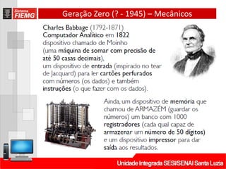 Geração Zero (? - 1945) – Mecânicos
 