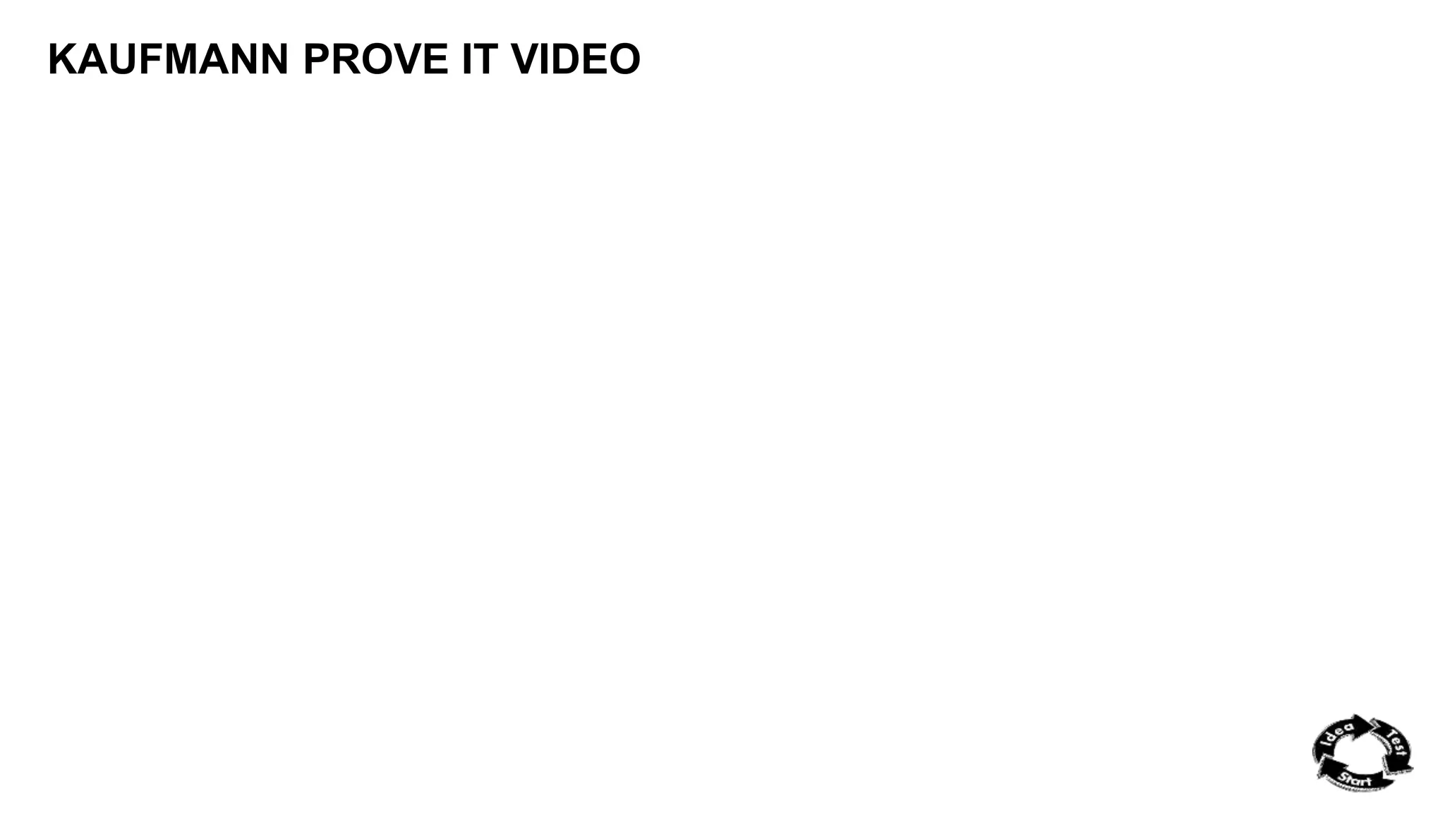 KAUFMANN PROVE IT VIDEO 
 