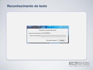 Reconhecimento do texto
 