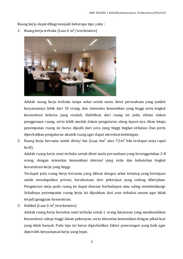 01. mendesain ruang kantor (luas dan pembagian tempat kerja)
