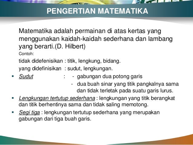 Hakikat matematika dan tujuan matematika