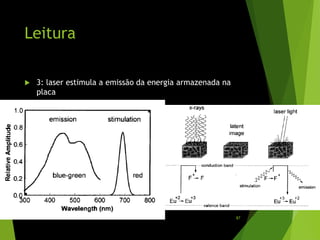 Leitura
 3: laser estimula a emissão da energia armazenada na
placa
87
 