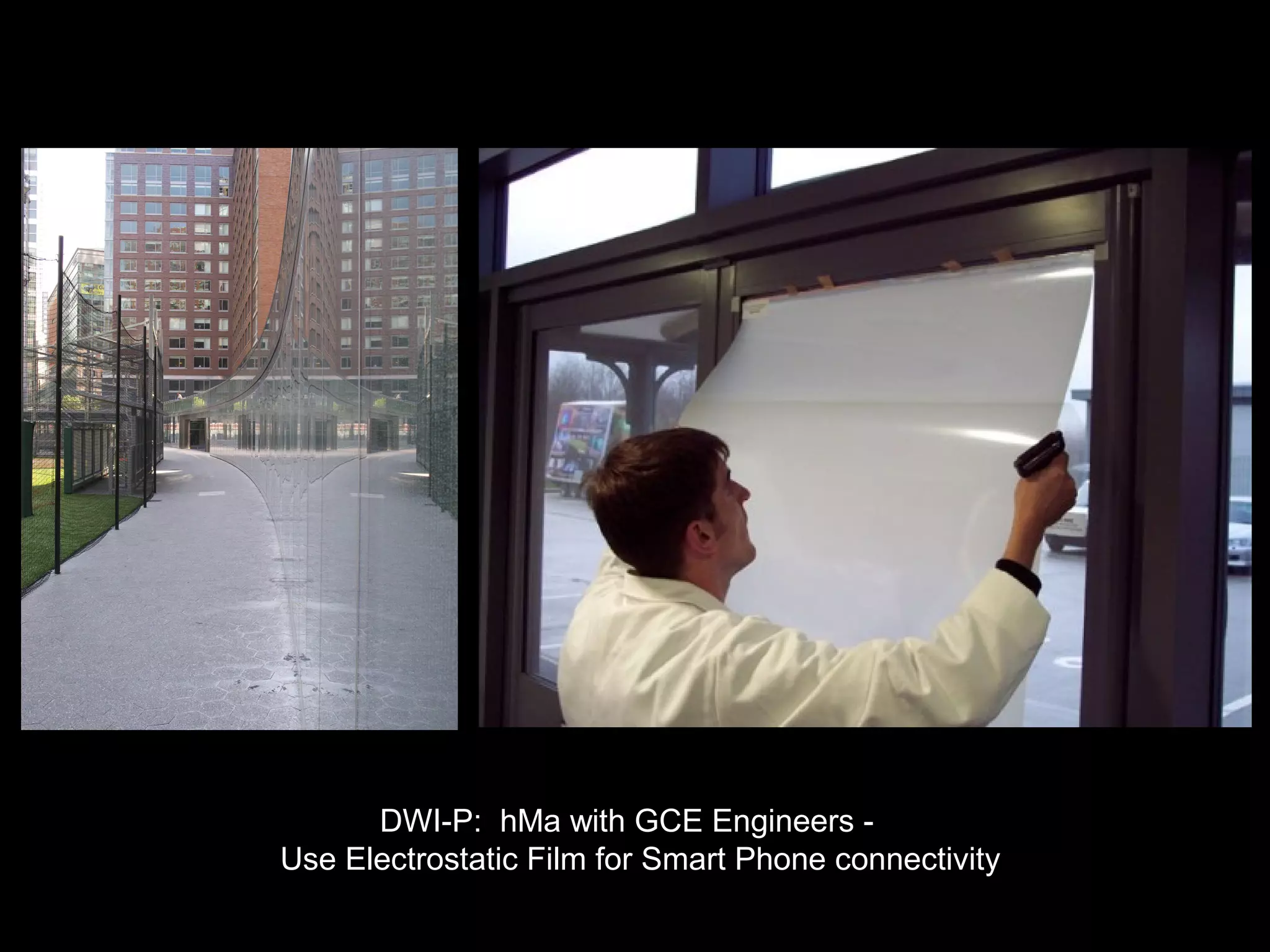 DWI-P: hMa with GCE Engineers -
Use Electrostatic Film for Smart Phone connectivity
 