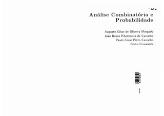 01. livro análise combinatória e probabilidade