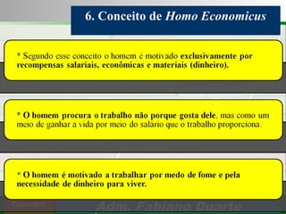Consultoria de Planejamento - CPLAN
Secretaria de Estado da Administração - SEA
Consultor
Adm. Fabiano Duarte
6. Conceito de Homo Economicus
 