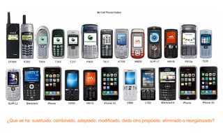 ¿Que se ha sustituido, combinado, adaptado, modificado, dado otro propósito, eliminado o reorganizado?
 