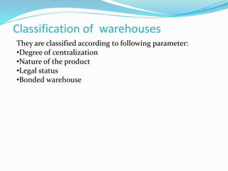 amit chauhan warehousing presentation | PPTX