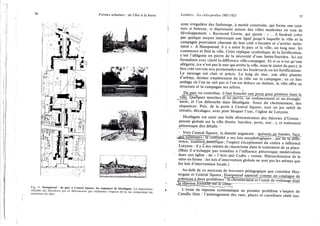 56 Formes urbaines : de l'îlot à la barre
Fig. II. Hampstead : du parc à Central Square, les séquences de Heathgate. La disposition
relâchée des bâtiments qui ne déterminent pas réellement l'espace de la rue compromet les
intentions du plan.
Londres : les cités-jardins 1905-1925 57
zone irrégulière des faubourgs, à moitié construite, qui forme une cein-
ture si hideuse, si déprimante autour des villes modernes en voie de
développement. » Raymond Unwin, qui ajoute : « . . . il faudrait créer
par quelque moyen intéressant une ligne' jusqu'à laquelle la ville et la
campagne pourraient chacune de leur côté s'étendre et s'arrêter nette-
ment ». A Hampstead, il y a entre le parc et la ville, un long mur. Ici
commence et finit la ville. Cette réplique symbolique de la fortification,
c'est l'allégorie en pierre de la nécessité d'une limite/barrière. Ici est
formalisée avec clarté la différence ville-campagne. Et si ce n'est qu'une
allégorie, (ce n'est pas le mur qui arrête la ville, mais le statut du parc), le
lieu créé renvoie aux promenades sur les boulevards ou les fortifications.
Le message est clair et précis. Le long du mur, une allée plantée
d'arbres, dernier empiétement de la ville sur la campagne; en ce lieu
ambigu où l'on ne sait pas si l'on est dehors ou dedans, la ville offre sa
structure et la campagne ses arbres.
Du parc en contrebas, il faut franchirune_porte pour pénétrer dans la
ville. QueTques marches et un parvis, un renfoncement et un étrangle-
ment, et l'on débouche dans Heathgate. Souci du cheminement, des
séquences. Puis, de la porte à Central Square, tout un jeu subtil de
retraits, décalages, avec pour bloquer l'axe, l'église de Lutyens.
Heathgate est ainsi une belle démonstration des théories d'Unwin :
pensée globale sur la ville (limite, barrière, porte, axe...), et traitement
pittoresque des détails. ~
Vers Central Square, la densité augmente : maisons en bandes, faça-
^jleVcontinues ; la centralité a ses lois morphologiques : jeuBèTa'dTffé-
fence, traditionJwstOrîque ; l'aspect exceptionnel du centre a influencé
Lutyens : il y a des relents de classicisme dans le traitement de sa place.
(Mais il n'échappe pas toutefois à l'influence pittoresque médiévaliste
dans son église : de « l'Arts and Crafts » roman. Hiérarchisation de la
mise en forme : les lois d'intervention globale ne sont pas les mêmes que
les lois d'intervention locale.)
Au-delà de ce morceau de bravoure pédagogique que constitue Hea-
tergate et Central Square, Hampstead apparaît comme un catalogue de
solutions àj e u x problèmes : le cheminement etTunité de voisinage dont
_lg réponse^ô^nTeTTg^esTle CRTSCT
L'essai de réponse systématique au premier problème s'inspire de
Camillo Sitte : l'aménagement des rues, places et carrefours obéit tou-
 