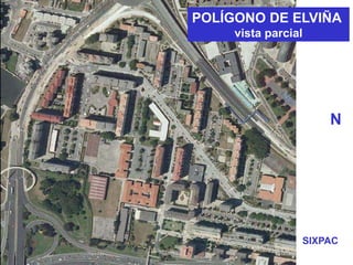 Polígono de Elviña
dividido pola avenida
de Alfonso Molina
 