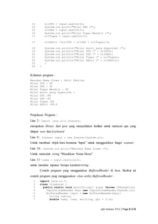 01.06 Java SE_getting user input | PDF