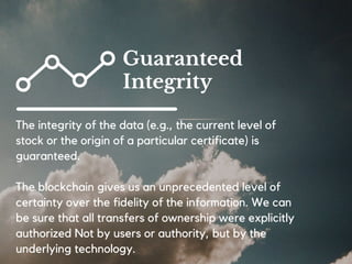 Each operation or interaction is perfectly recorded
and archived. An uninterrupted "chain of custody"
Auditing is as simple as pressing “replay"
Perfectly
Auditable
 
