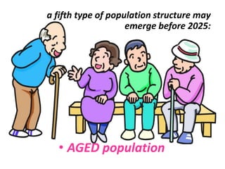 a fifth type of population structure may
emerge before 2025:
• AGED population
 
