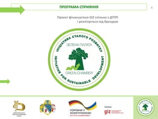Проект фінансується GIZ спільно з ДТПП
і реалізується під брендом
ПРОГРАМА СПРИЯННЯ 4
 
