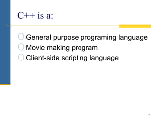 Beginner C++ easy slide and simple definition with questions | PPT