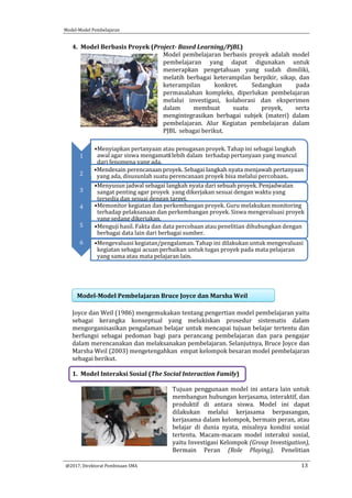 Naskah Model-model Pembelajaran | PDF