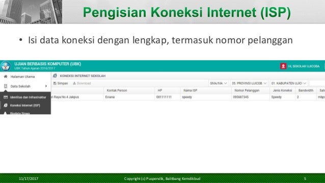 Tatacara Pengisian Data Ujian Pada Web Unbk