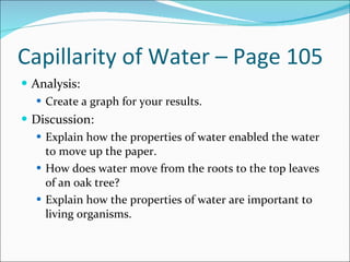 Capillarity of Water – Page 105 ,[object Object],[object Object],[object Object],[object Object],[object Object],[object Object]