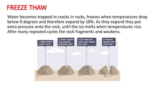 Sub Aerial Processes. Examples A2 CAMBRIDGE GEOGRAPHY: COASTAL ENVIRONMENTS - WAVE, MARINE AND SUB ...