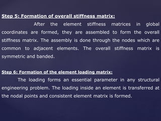 Banded Matrix Example Fea 01. steps involved, merits, demerits & limitations of fem | PPTX
