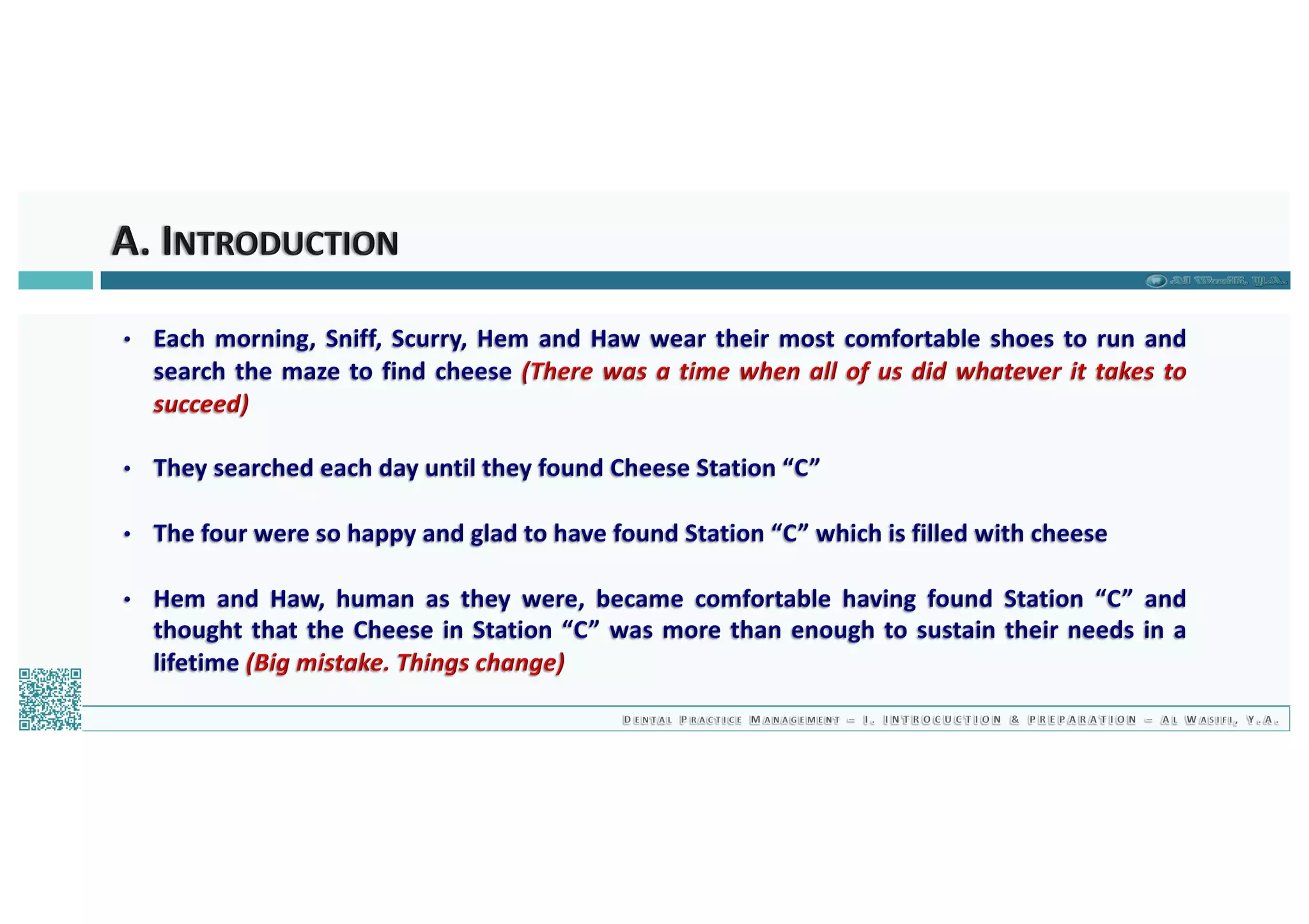 Dental Practice Management - 01.introduction & preparation / 2019