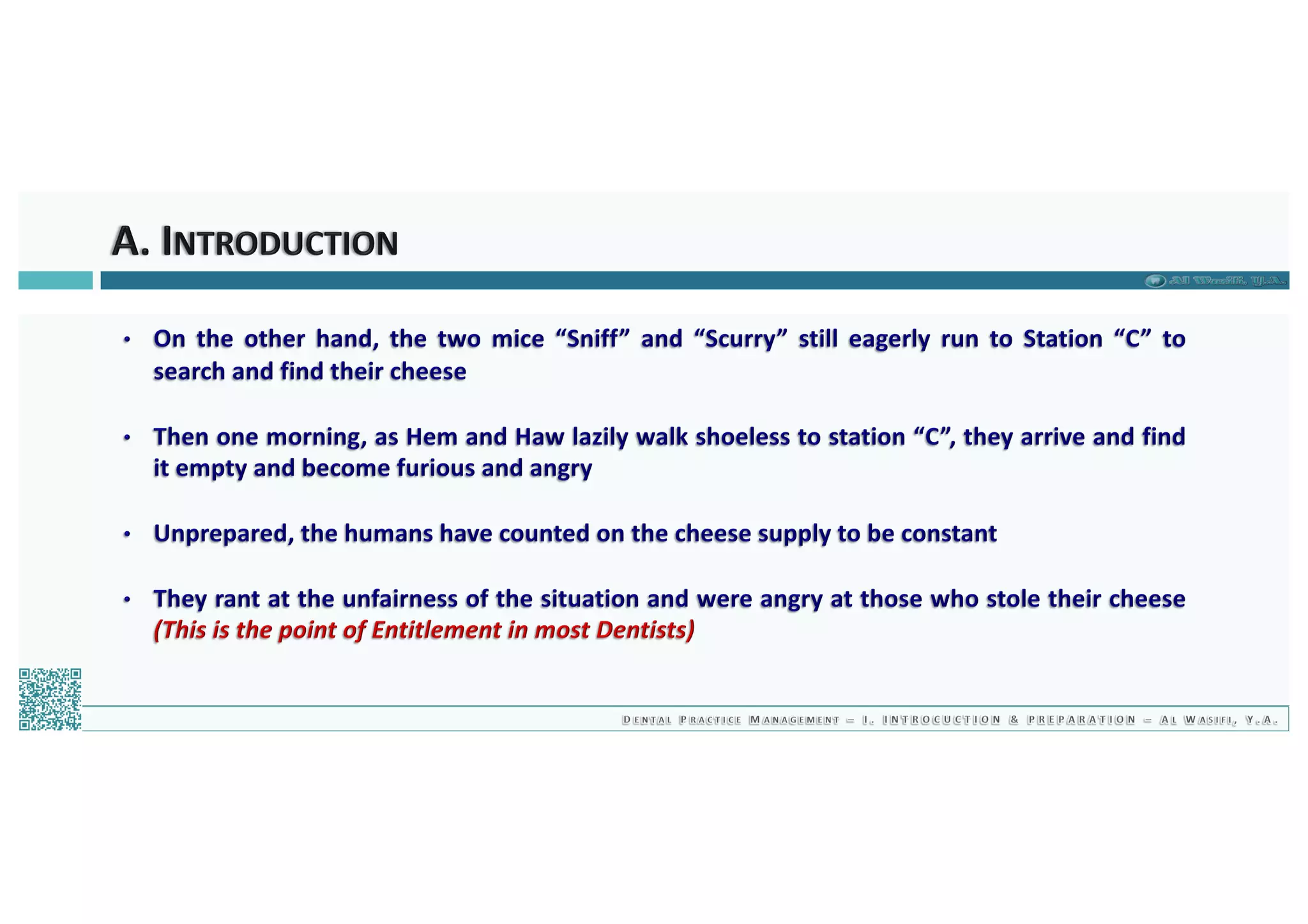 Dental Practice Management - 01.introduction & preparation / 2019
