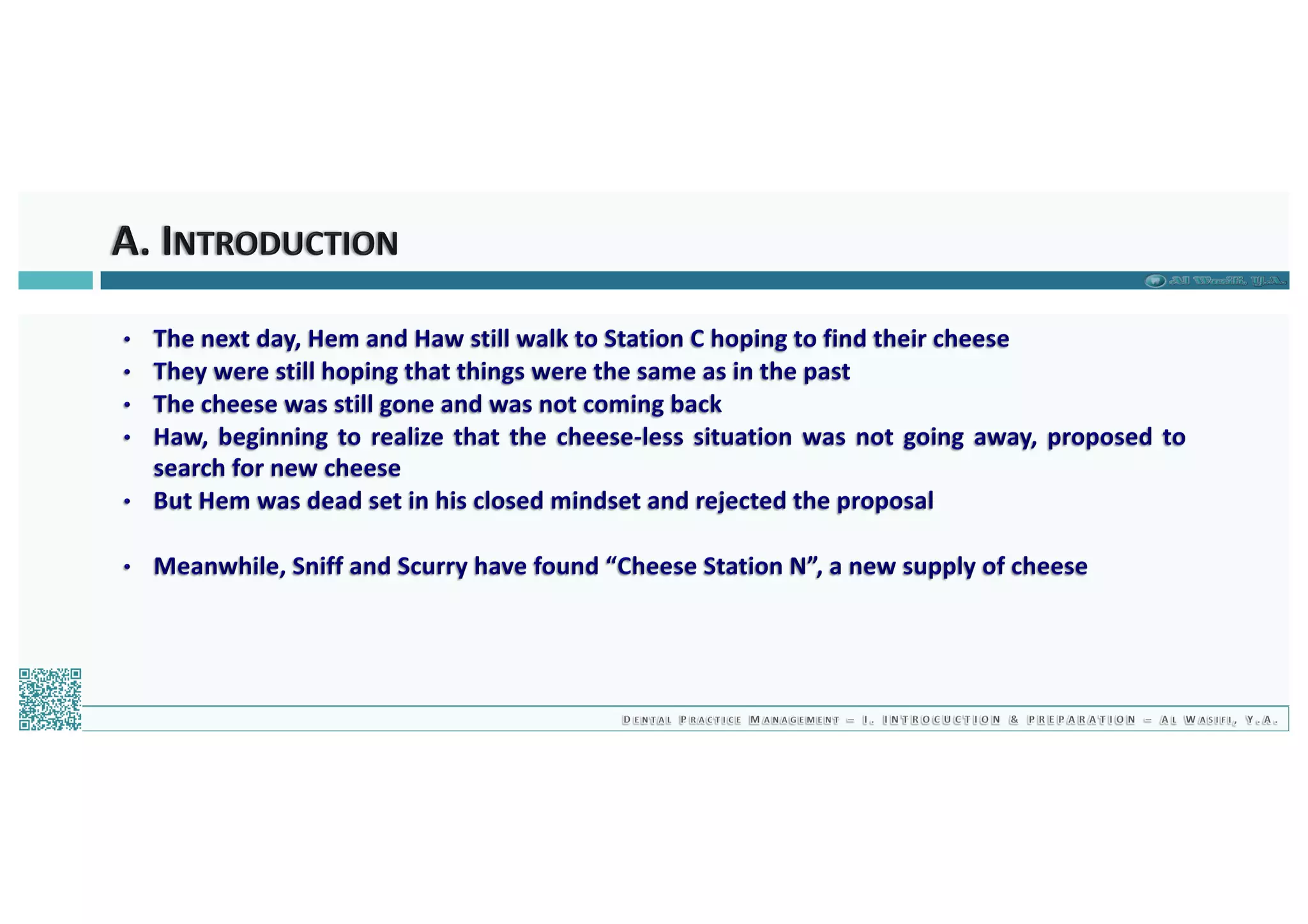 Dental Practice Management - 01.introduction & preparation / 2019
