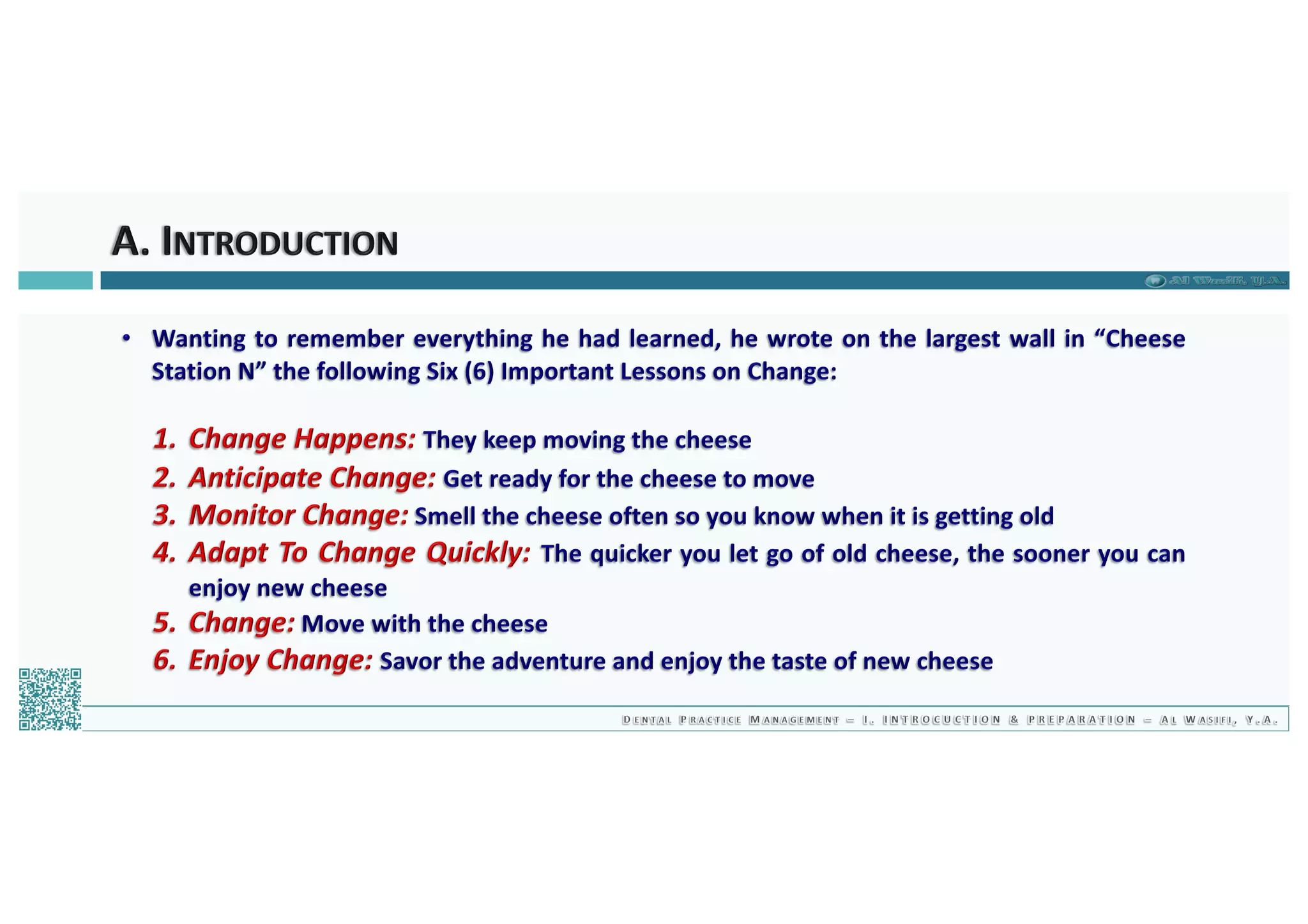 Dental Practice Management - 01.introduction & preparation / 2019