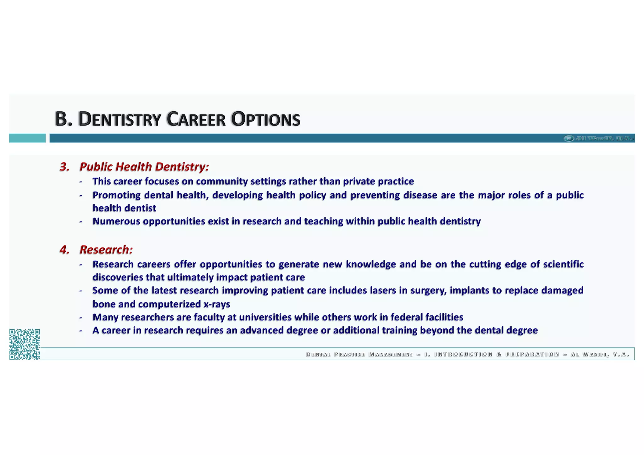 Dental Practice Management - 01.introduction & preparation / 2019