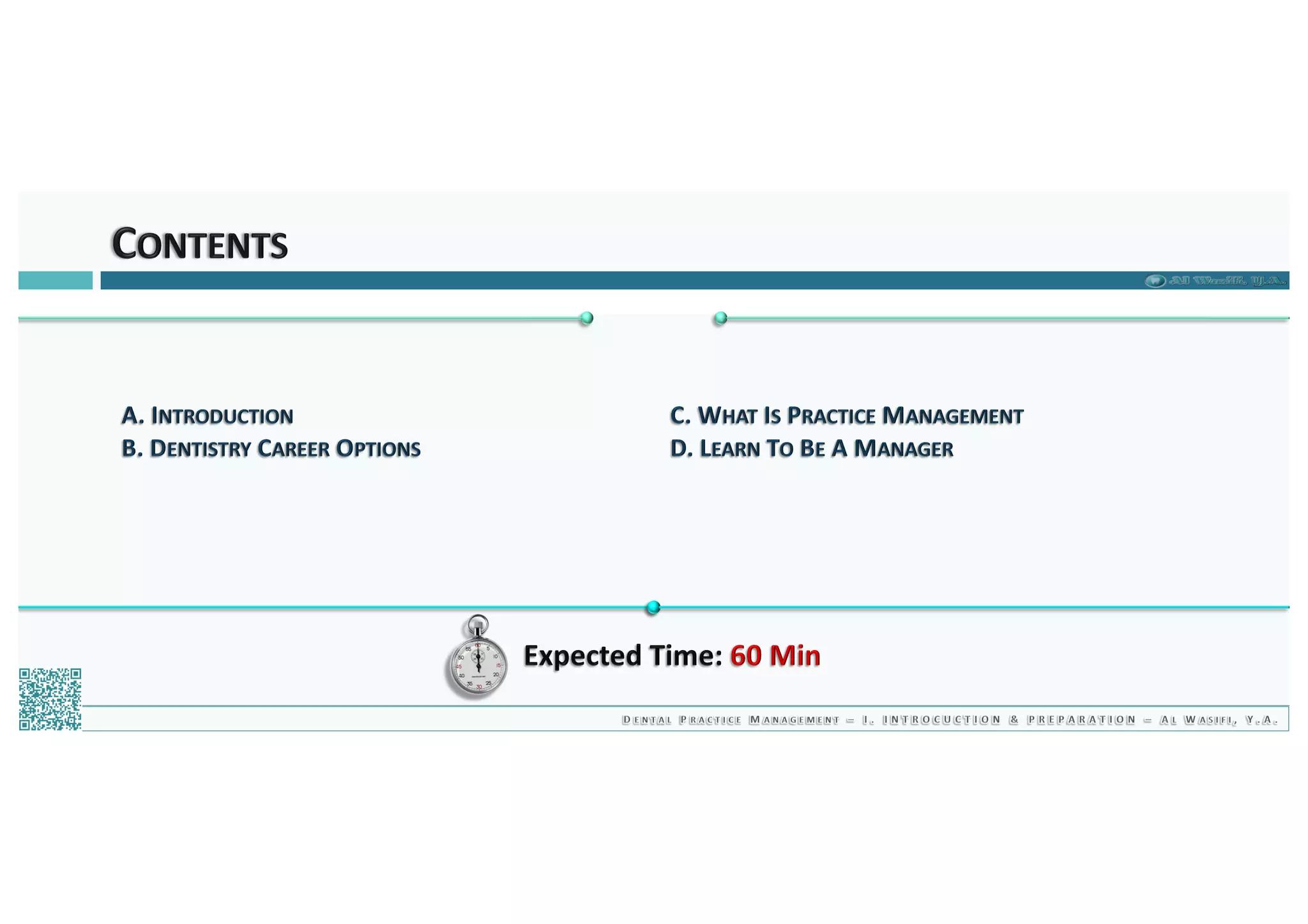 Dental Practice Management - 01.introduction & preparation / 2019