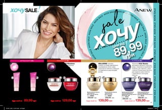 AVO
N
SALE
AVON SALE AVON SALE AVON
SALE
AVON
SALEAVONSALEAVONSALE
AVO
N
SALE
AVONSALEAVONSALEAVON
SALE
AVON
SALEAVONSALEAVONSALE
AVONSALEAVONSALEAVONSALEAVONSALEAVONSALEAVONSALEAVONSALE
36 37
**Напідставітестівin-vitro.
Комлпекс Perfect-Cell
з екстрактом шовку і кератину
допомагає візуально вирівняти
рельєф шкіри.
CELLUVIVE комплекс
очищує та сприяє відновленню
пошкоджених клітин шкіри,
скорочуючи помітність зморщок
та повертаючи шкірі молодий
вигляд
Технологія Vital Revive:
допомагає зміцнити структуру
шкіри, стимулюючи вироблення
колагену для ліфтингу шкіри
і власної гіалуронової кислоти
для надання шкірі повноти
і окресленості контурам
обличчя.
Формула з Tri-Elastinex
комплексом з колагеном
сприяє збільшенню
еластина на 30%**
PLATINUM 55+ОМОЛОДЖЕННЯ 45+ОНОВЛЕННЯ 35+ЗАРЯД ЕНЕРГІЇ 25+
Будь-який за Будь-який за Будь-який за Будь-який за
Нічний крем для обличчя
«Оновлення»
50 мл 25227
210,00 грн
129,00 грн
Нічний крем для обличчя
«Омолодження.
Мульти-догляд»
50 мл 05526
250,00 грн
139,00 грн
Нічний крем для обличчя
«Заряд енергії. Досконалість»
50 мл 26455
170,00 грн
89,99 грн
Нічний крем для обличчя
«Клітинне відродження.
Моделювання контурів обличчя»
50 мл 19119
260,00 грн
139,00 грн
Денний крем для обличчя
«Клітинне відродження.
Моделювання контурів обличчя»
SPF 25 UVA / UVB
50 мл 19110
260,00 грн
Денний крем для обличчя
«Оновлення» SPF25
50 мл 25228
210,00 грн
Денний крем для обличчя
«Омолодження.
Мульти-догляд» SPF 25
50 мл 05694
250,00 грн
Денний крем для обличчя
«Заряд енергії. Досконалість»
SPF25 UVA/UVB
50 мл 04294
170,00 грн
SALEхочу
Патент
ЦІНИ ВІД
89,99
грн
хочуsale
201901_EE_11_0077.indd All Pages 26/09/2018 14:33
 