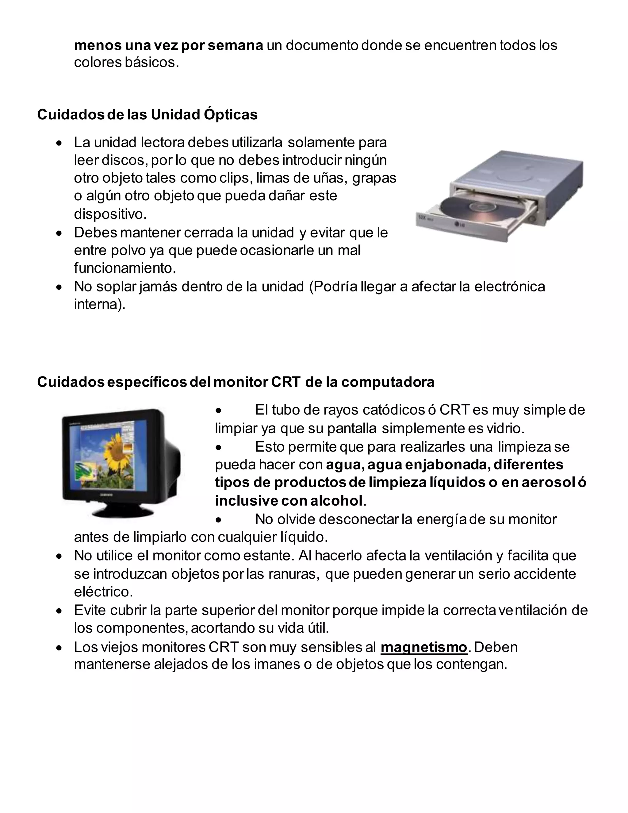 Normas Computer Normas básicas de uso de la computadora | DOCX
