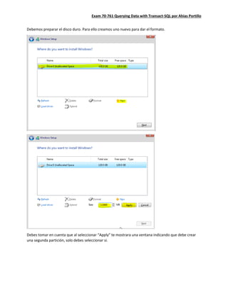 Exam 70-761 Querying Data with Transact-SQL: Ambiente parte 01 | PDF ...