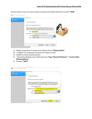 Exam 70-761 Querying Data with Transact-SQL: Ambiente parte 01 | PDF ...