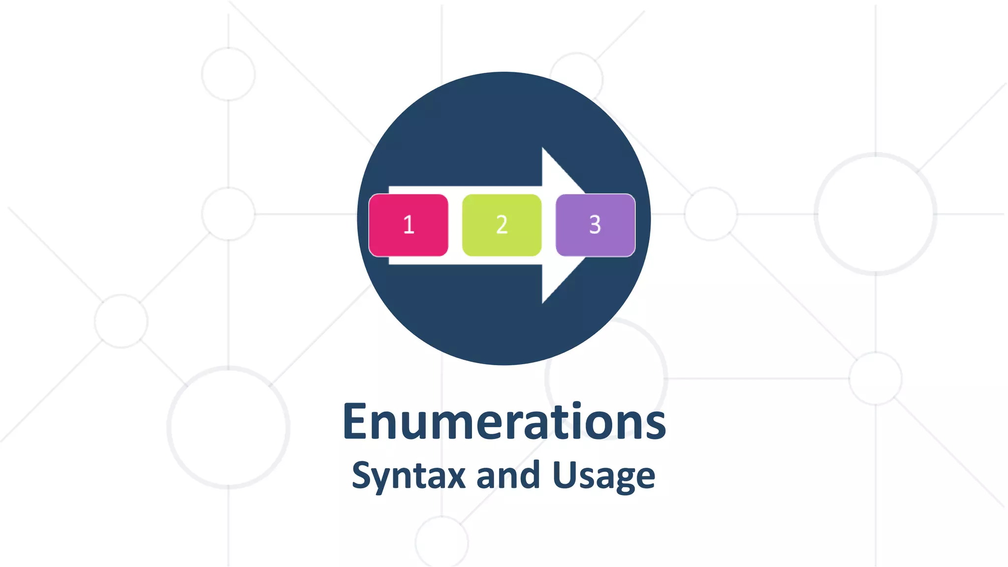 Enumerations Syntax and Usage 