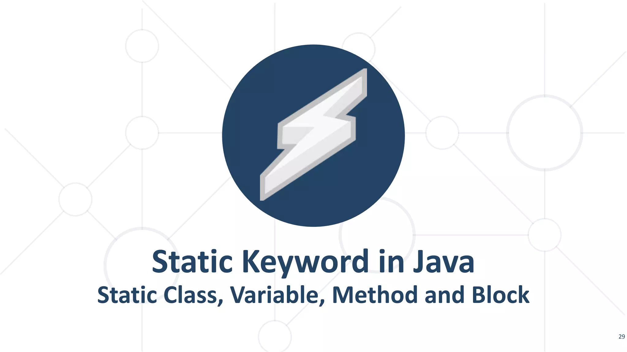 Static Keyword in Java Static Class, Variable, Method and Block 29 