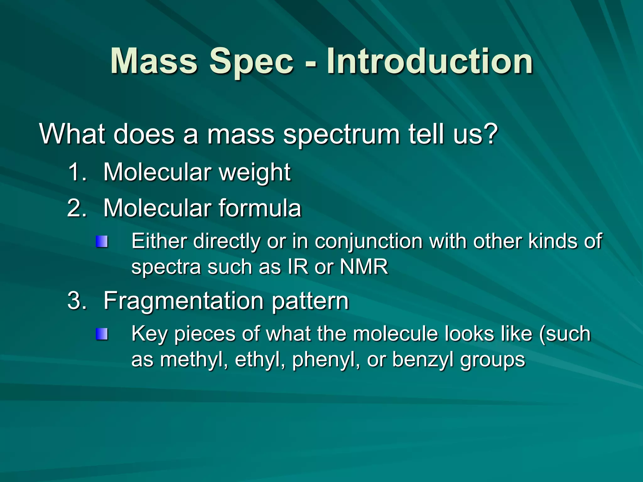 Mass Spectroscopy and its applications | PPT