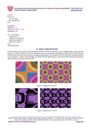 THE USE OF FRACTAL GEOMETRY IN TILING MOTIF DESIGN | PDF