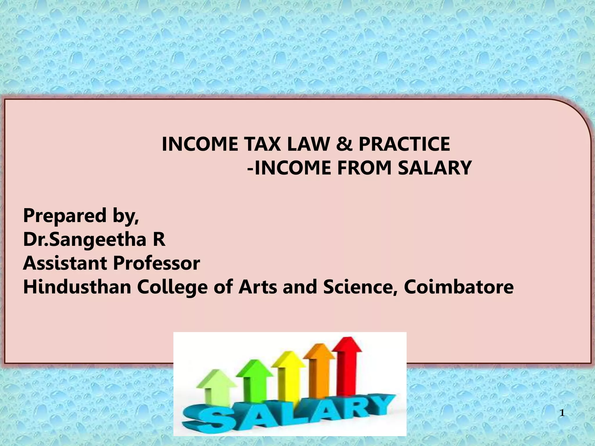 INCOME FROM SALARY | PPTX