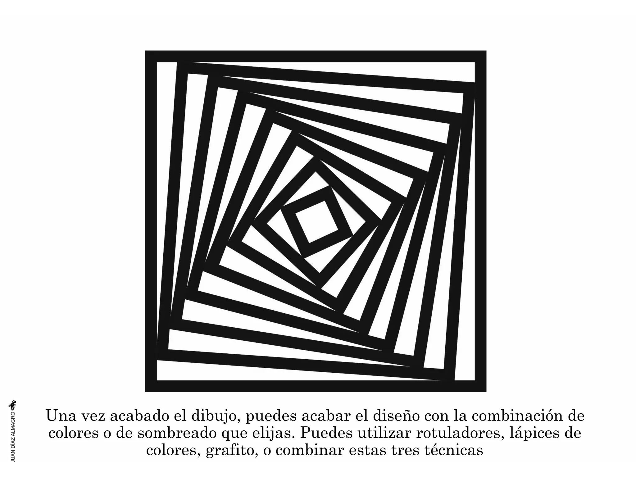 Una vez acabado el dibujo, puedes acabar el diseño con la combinación de
colores o de sombreado que elijas. Puedes utilizar rotuladores, lápices de
colores, grafito, o combinar estas tres técnicas
 