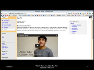 11/2/2016
Vicki A Davis, Cool Cat Teacher -
coolcatteacher.com
71
 