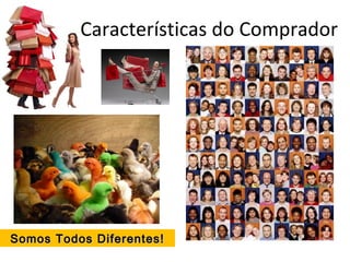 Características do Comprador
Somos Todos Diferentes!Somos Todos Diferentes!
 