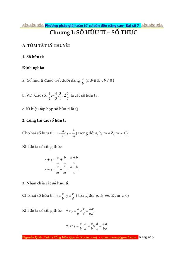 Phương Phap Giải Toan Từ Cơ Bản đến Nang Cao đs 7 T1 Nguyễn Quốc Tuấn