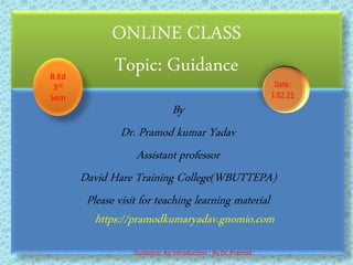 Guidance : Meaning | PDF