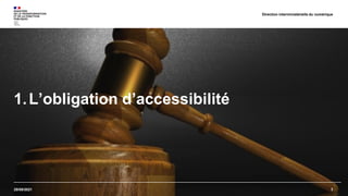 29/09/2021
1.L’obligation d’accessibilité
3
Direction interministérielle du numérique
 