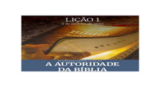 O Nascimento de um Líder
Profético em Israel
Lição 01
03 de outubro de 2021
 